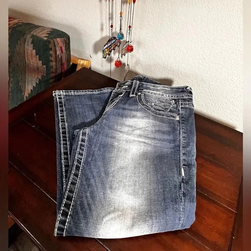 EUC Vigoss Chelsea Capri Size 3/4 Length 21 Rolled cuff or 22 Straight #J11 - Picture 1 of 9